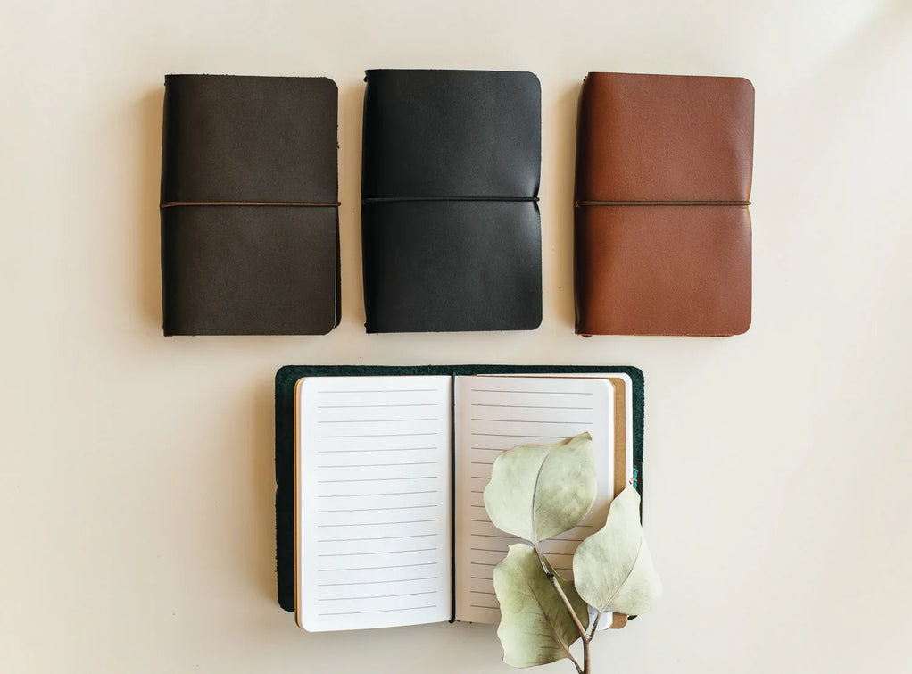 Refillable Leather Cover for Journals & Notebooks – A5, A6