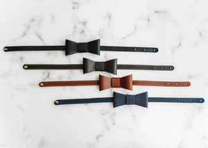 Handmade Leather Bow Tie – Groom, Wedding, Party Look