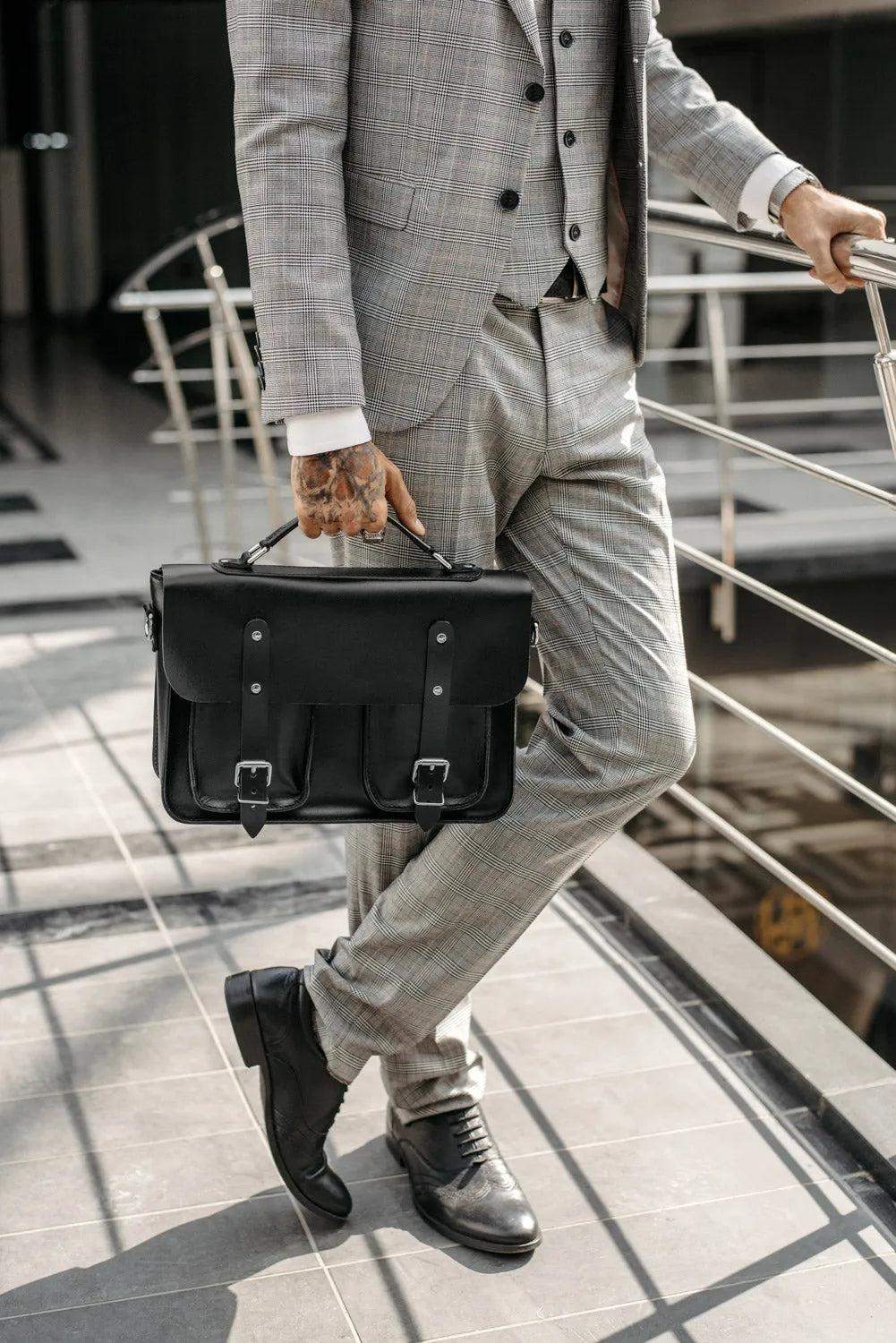 Leather Satchel Bag for Men – Work & Laptop Briefcase | Barrister