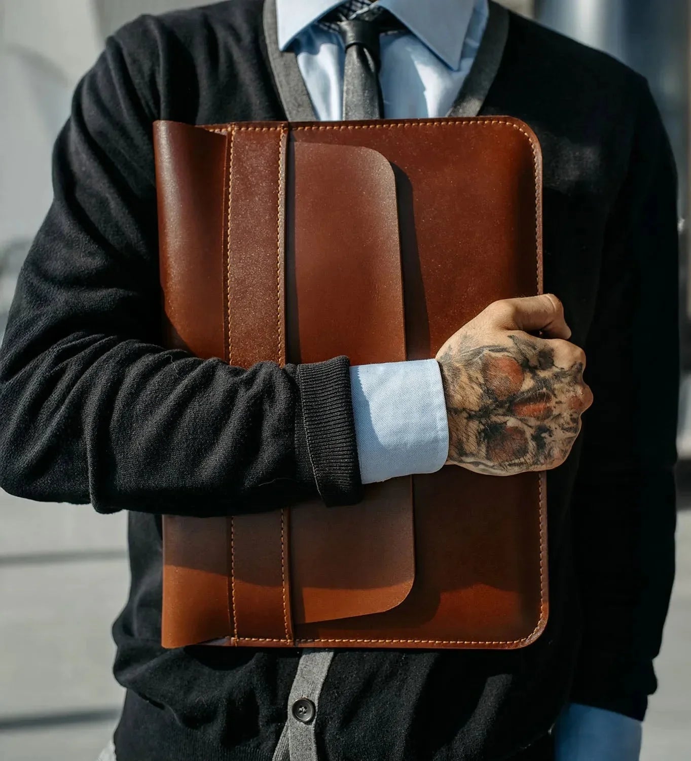 Timeless Leather MacBook Sleeve – All Sizes with Felt Lining