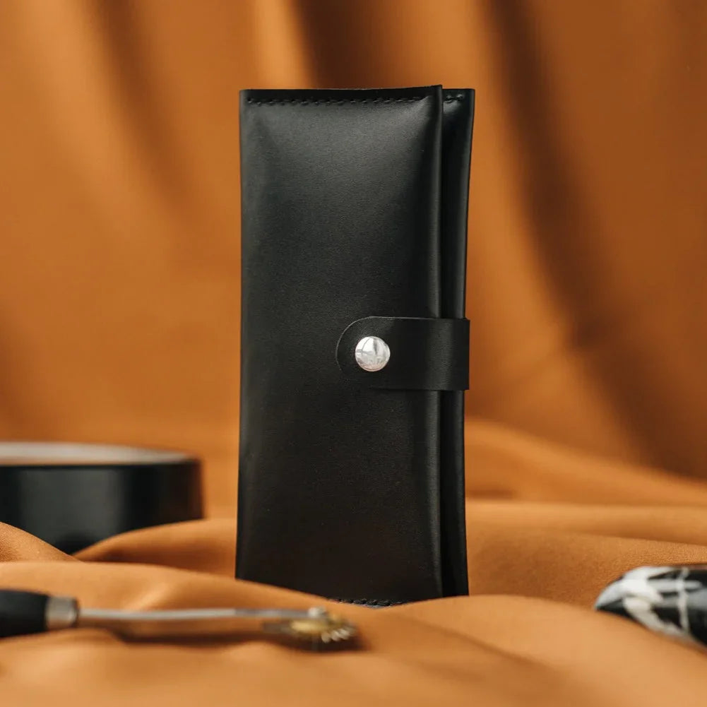 Classic Long Wallet – Smooth Leather & Snap Button