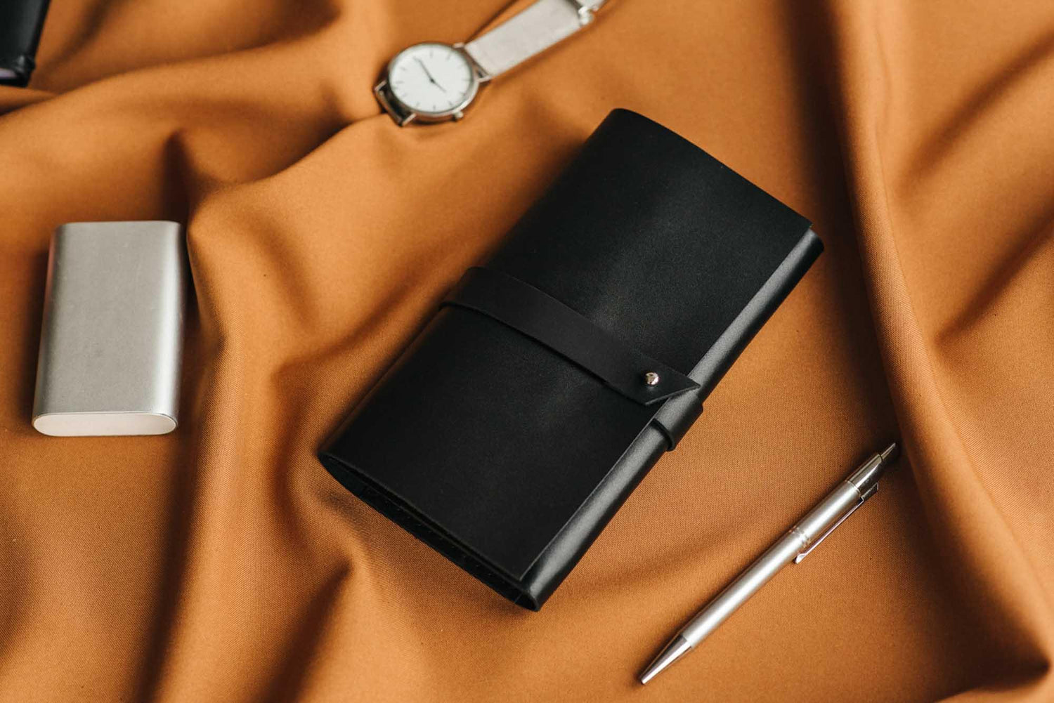 Smooth Leather Wallet for Women | Wrap Closure + Zip Pocket