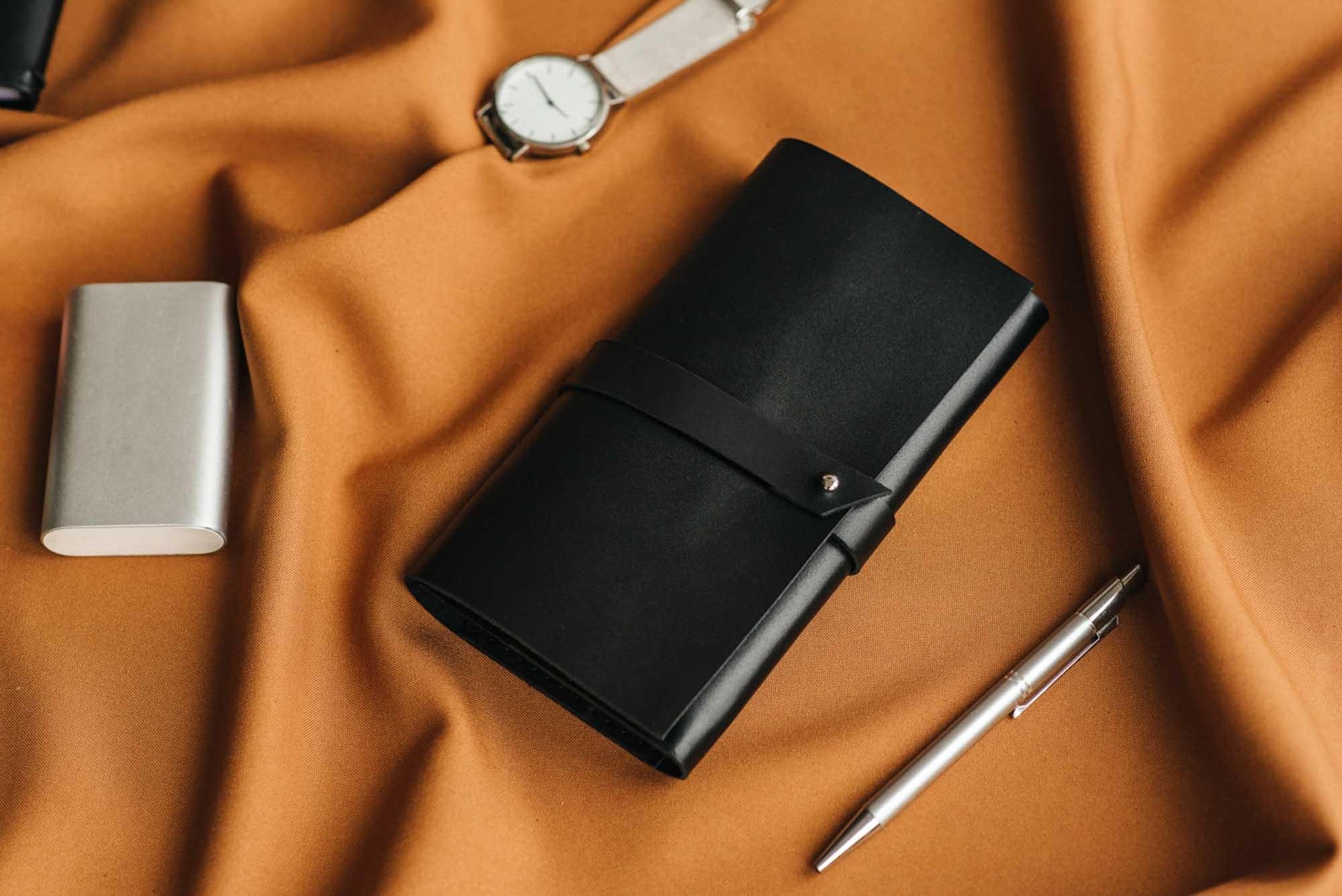 Smooth Leather Wallet for Women | Wrap Closure + Zip Pocket