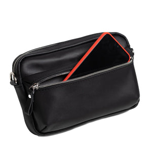WalkBag - Leather Crossbody for Everyday | Smooth | Black - Wenderfarer