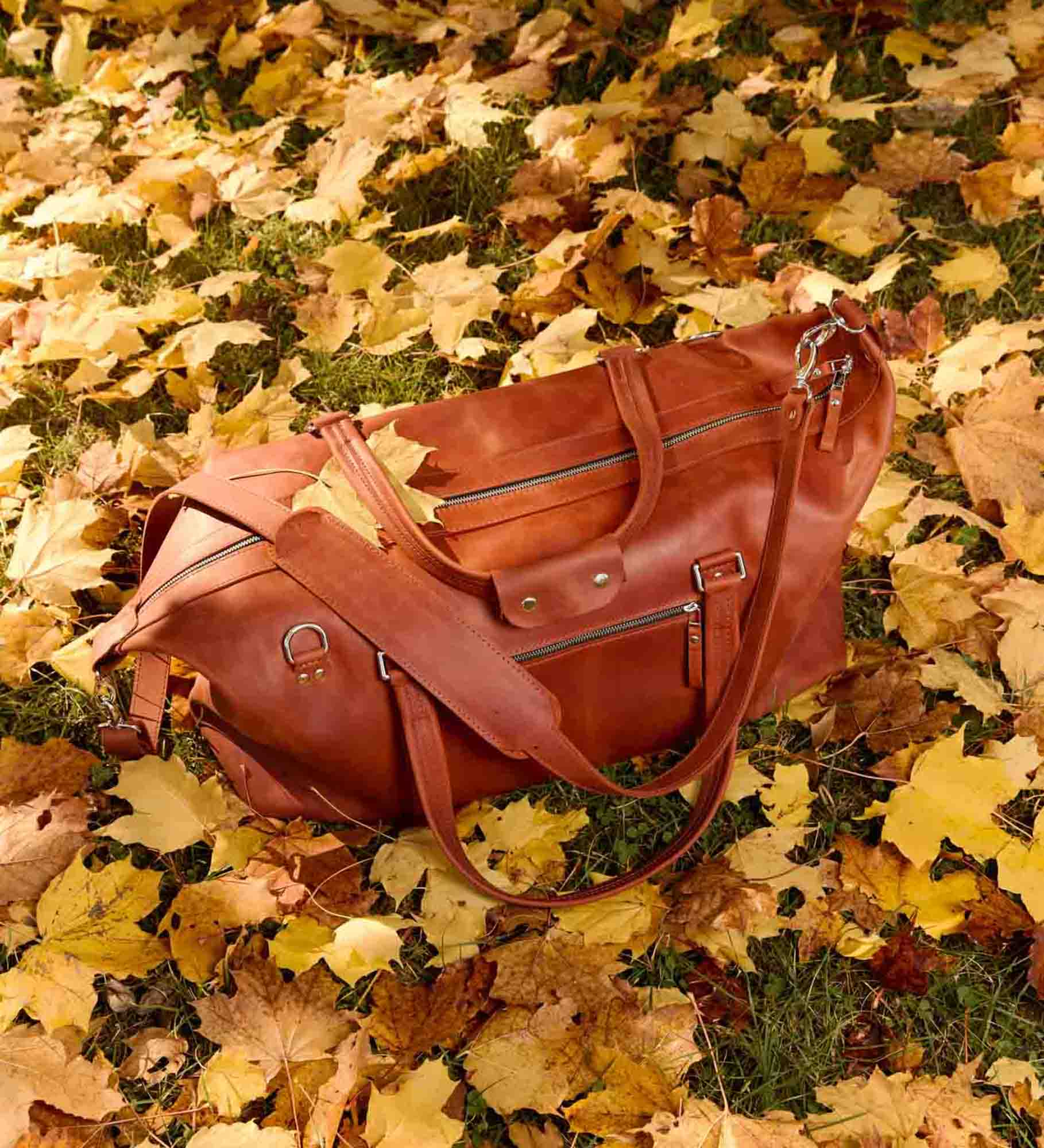 Handmade Distressed Leather Duffel – Travel Bag for Men | Stout M/L