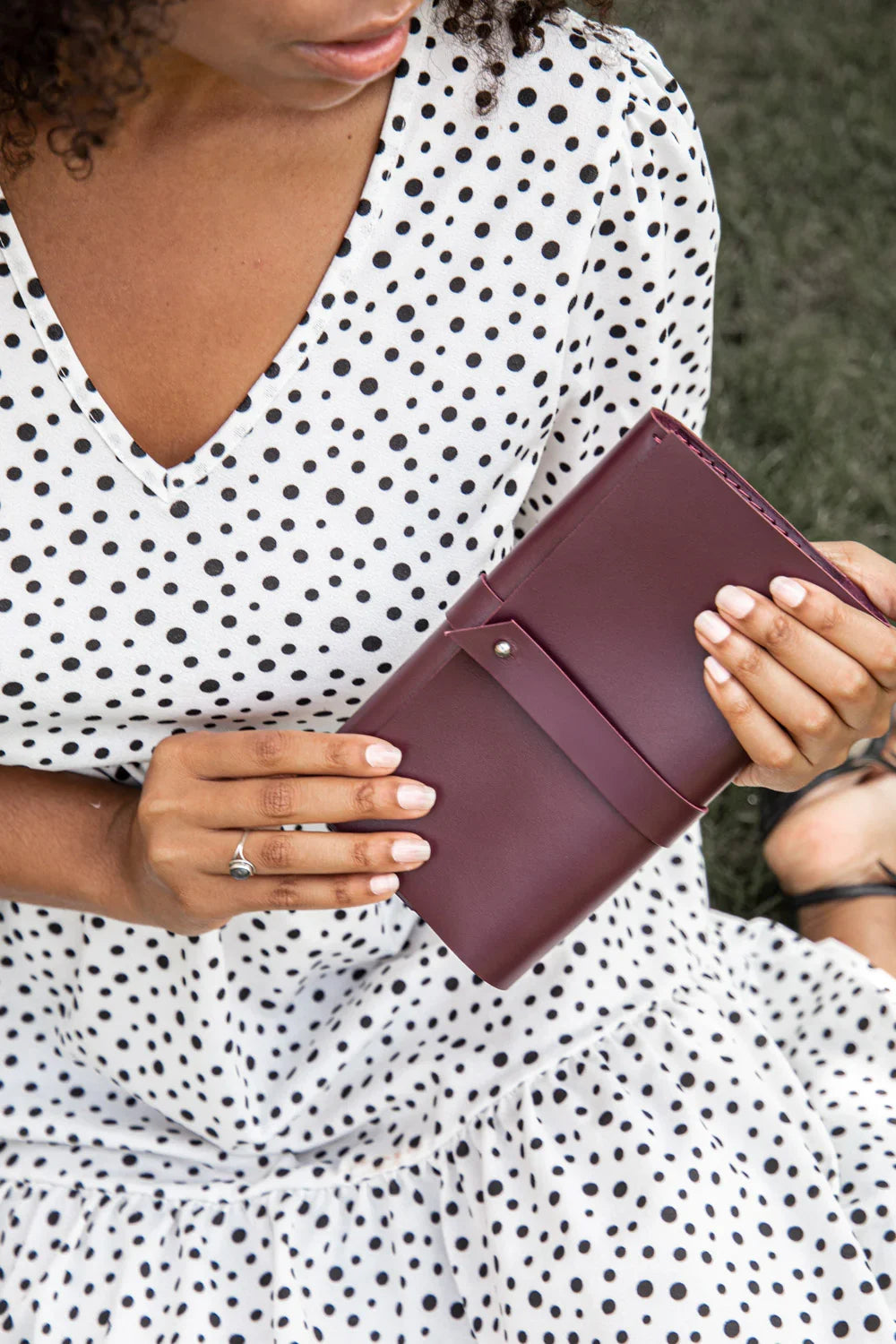 Smooth Leather Wallet for Women | Wrap Closure + Zip Pocket