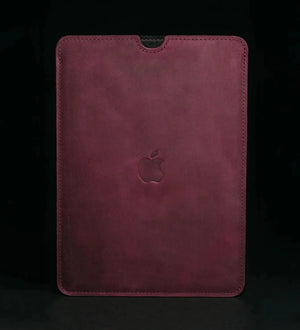 Waxed Matte Leather MacBook Case – Open Edge for Charging | Flatcase
