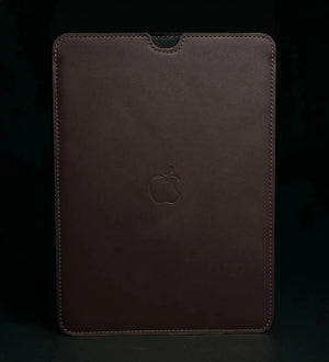 Slim Smooth Leather MacBook Sleeve with Wool Lining | FlatCase
