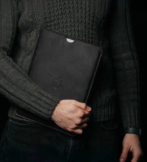 Waxed Matte Leather MacBook Case – Open Edge for Charging | Flatcase
