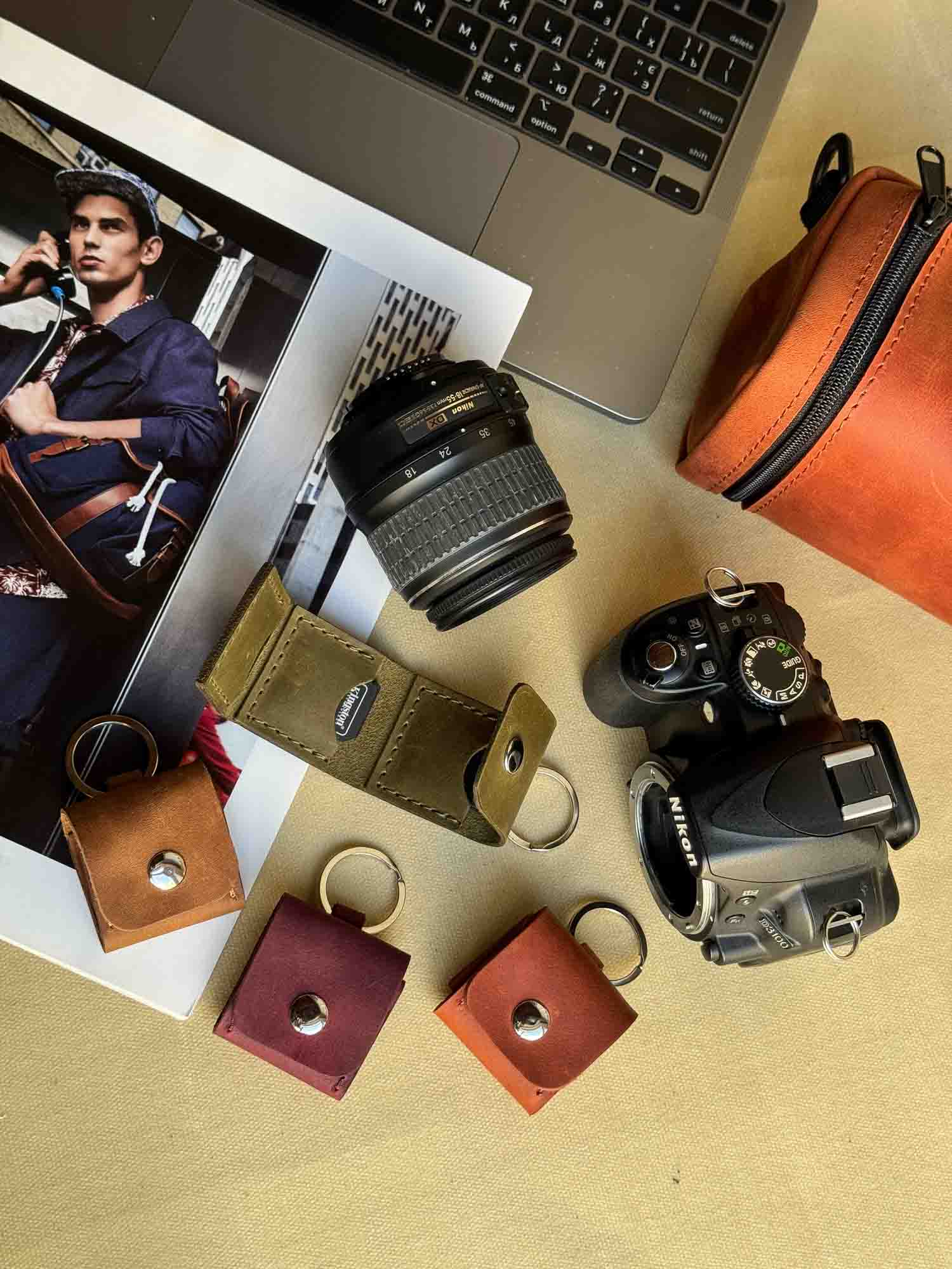 Leather SD Card Holder – 3-Slot Compact Organizer for Photographers