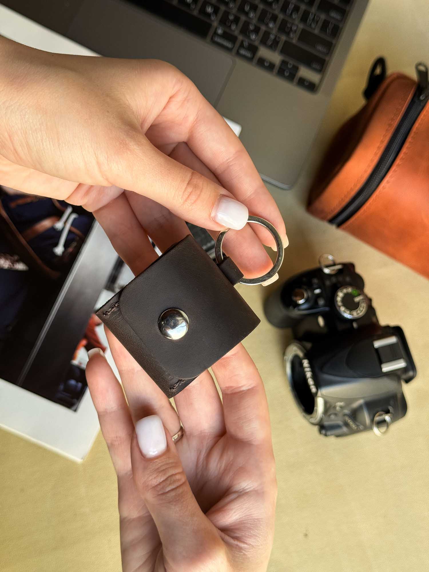 Leather SD Card Holder – 3-Slot Compact Organizer for Photographers