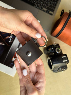 Leather SD Card Holder – 3-Slot Compact Organizer for Photographers