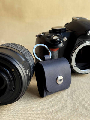 Leather SD Card Holder – 3-Slot Compact Organizer for Photographers