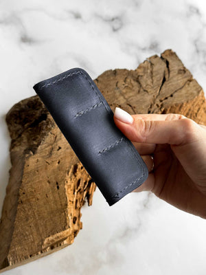6-Slot SD Card Case – Durable Matte Leather Organizer for Photographers