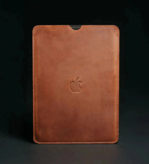 Waxed Matte Leather MacBook Case – Open Edge for Charging | Flatcase
