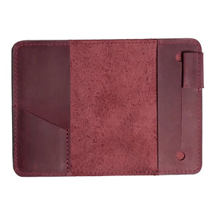 Distressed Leather Journal Cover – A6/A5/A4, Elastic + Pen Loop