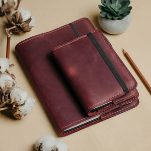Distressed Leather Notebook cover B6, B5