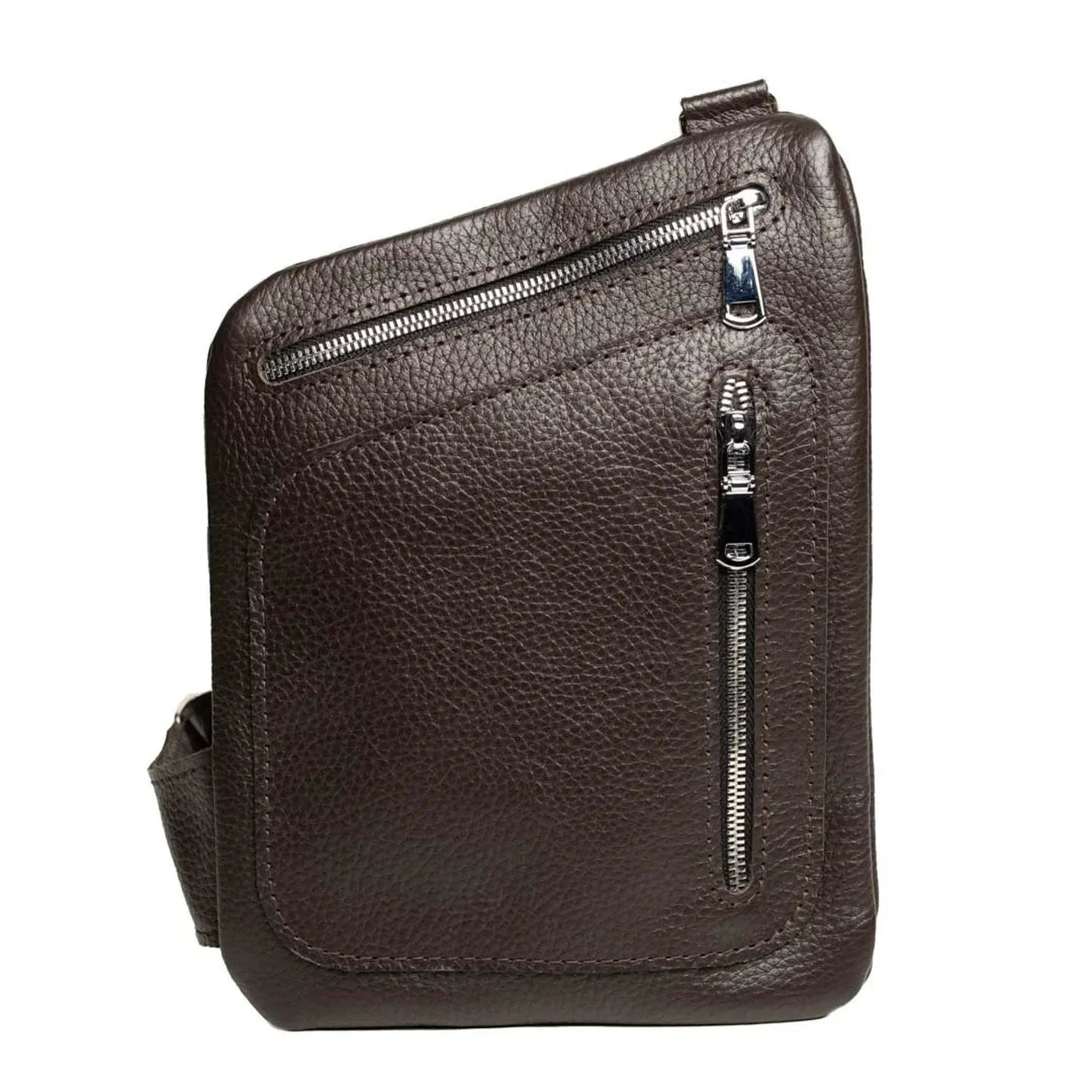Grainy Leather Sling Bag for Men's | Hidden