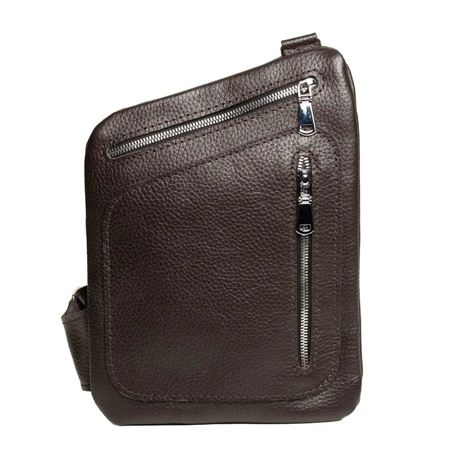Grainy Leather Sling Bag for Men's | Hidden