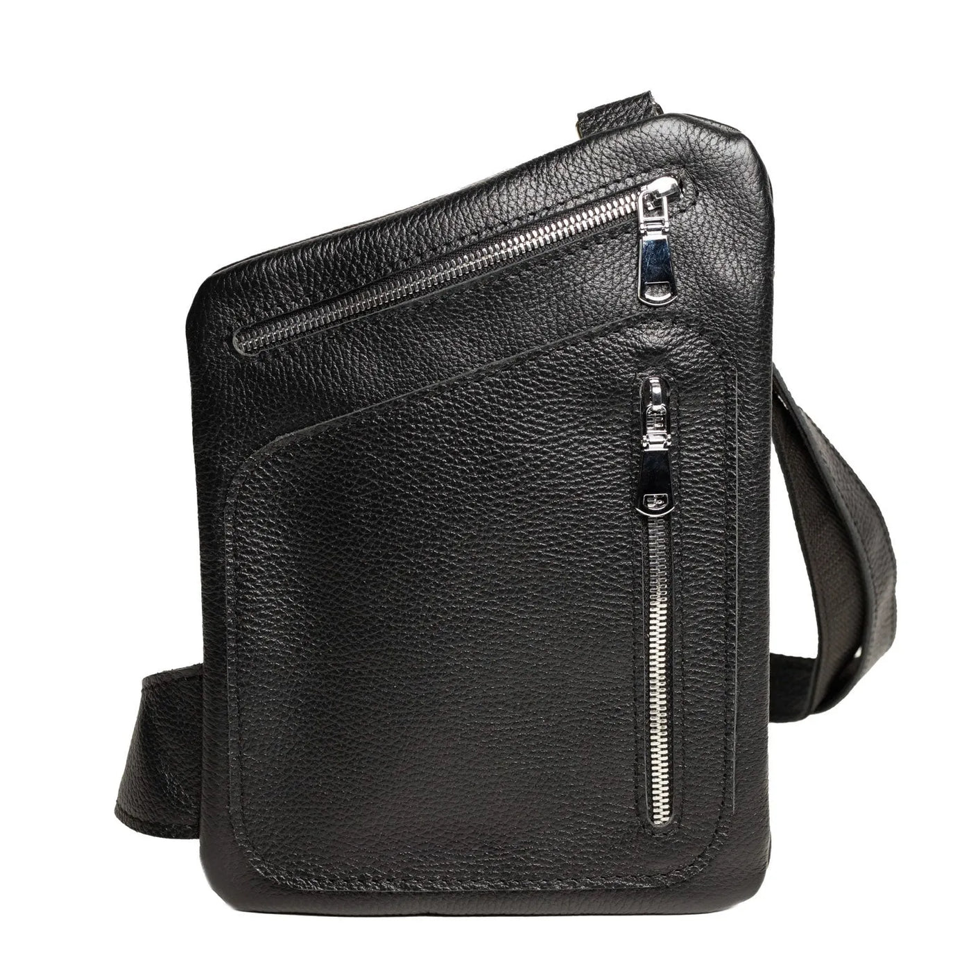Grainy Leather Sling Bag for Men's | Hidden