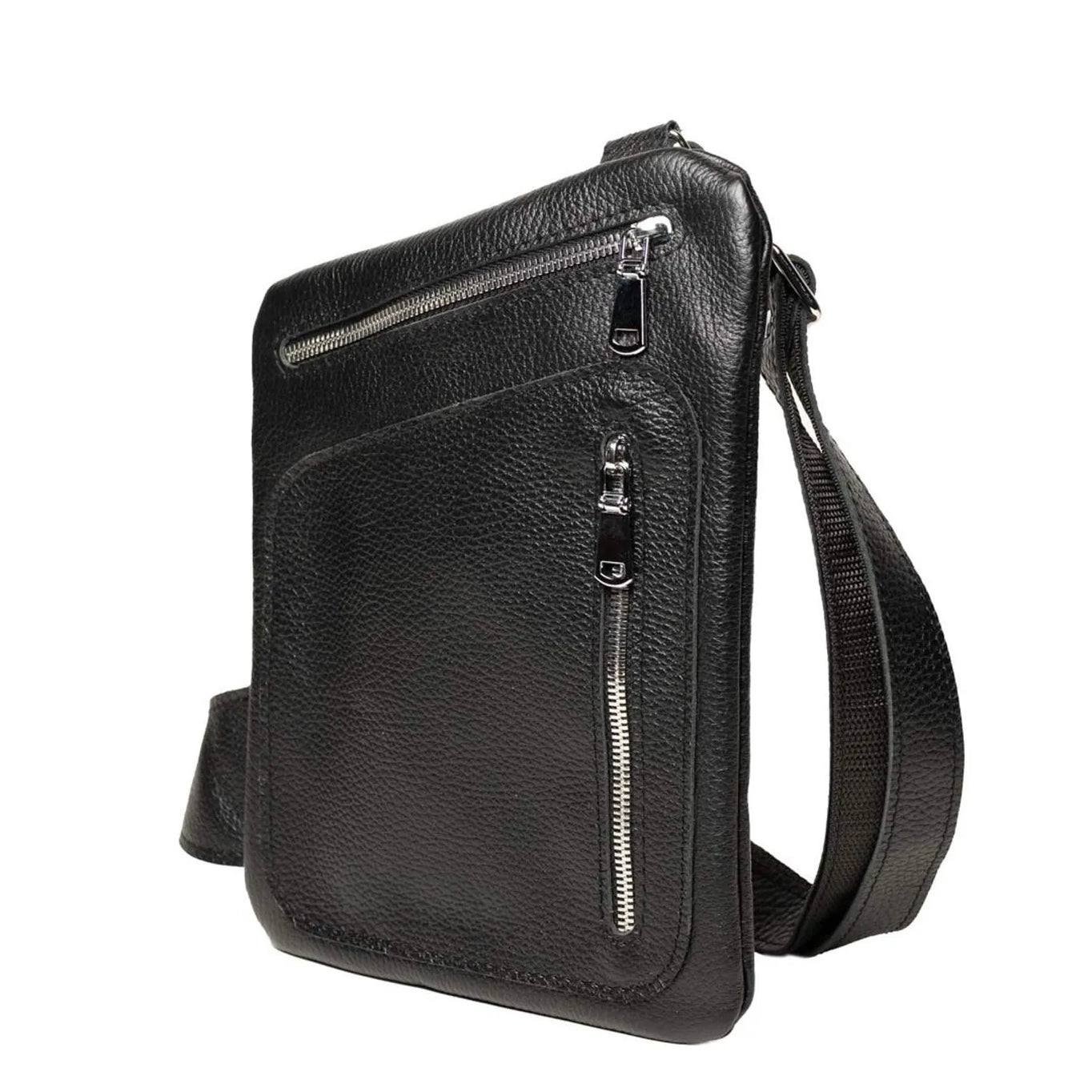 Grainy Leather Sling Bag for Men's | Hidden