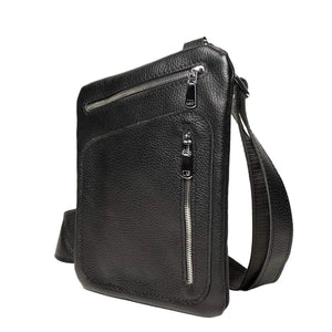 Grainy Leather Sling Bag for Men's | Hidden