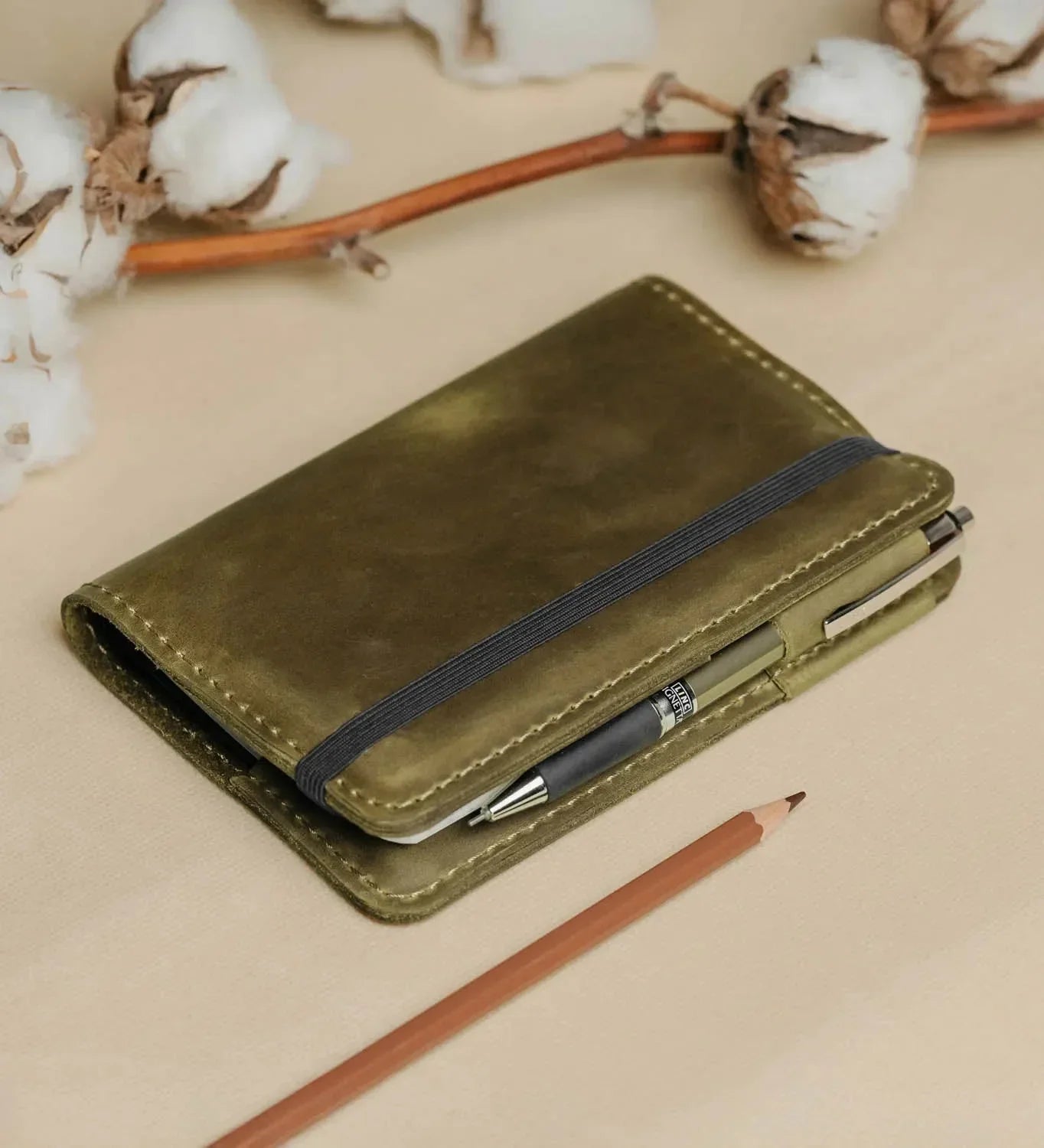 Distressed Leather Notebook cover B6, B5