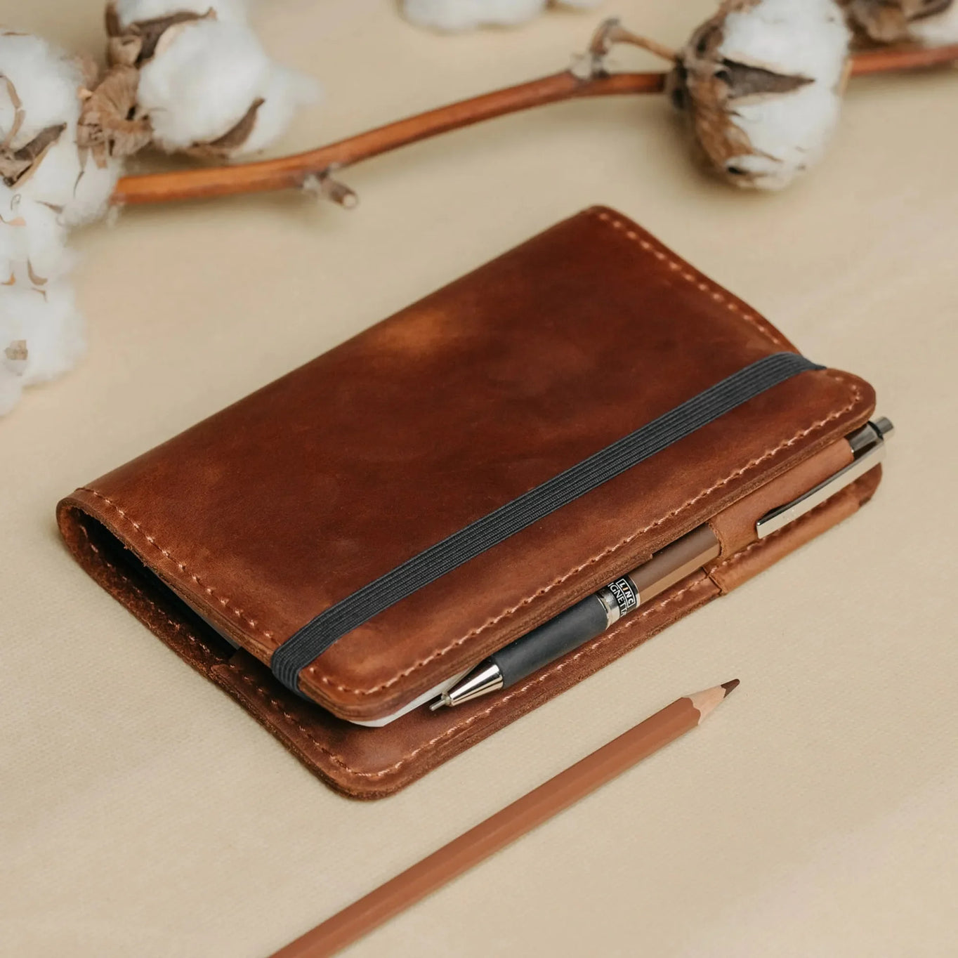 Distressed Leather Notebook cover B6, B5