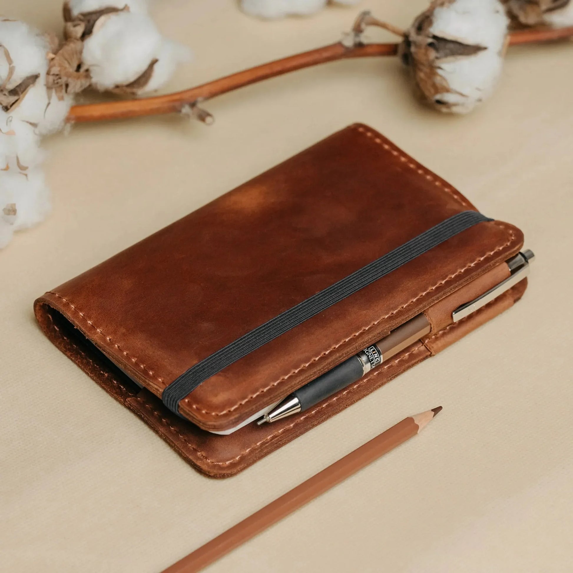 Distressed Leather Notebook cover B6, B5
