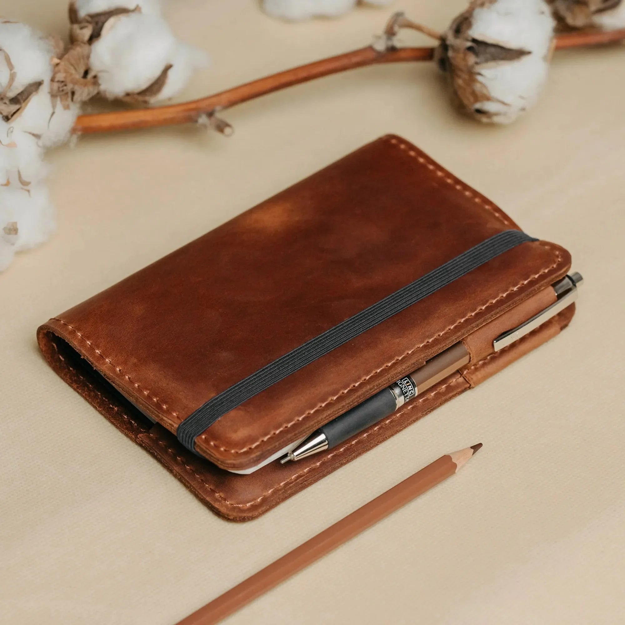 Distressed Leather Notebook cover B6, B5