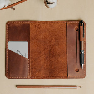 Distressed Leather Notebook cover B6, B5