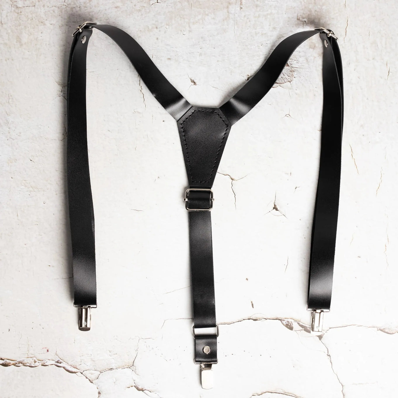 Leather Braces for Men's | Black - Wenderfarer
