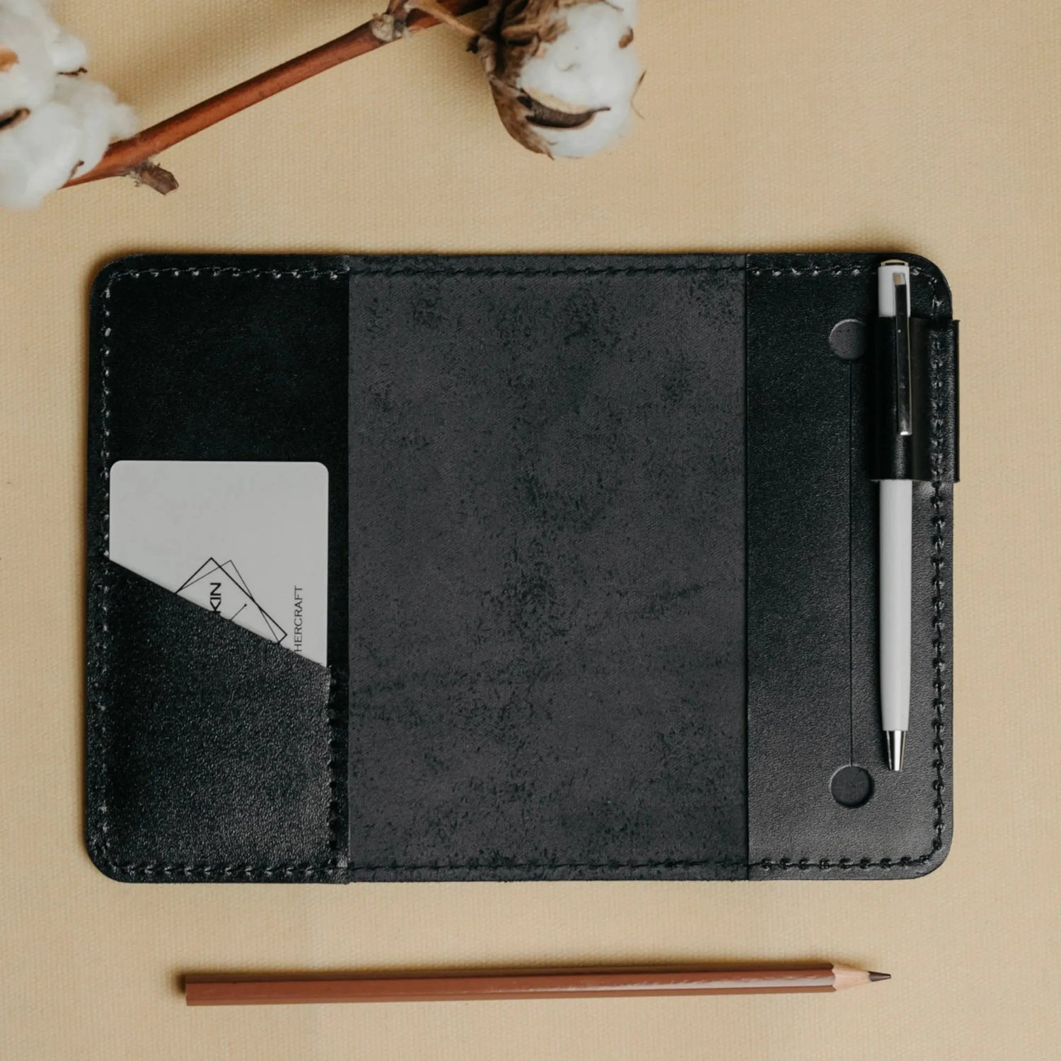 Leather Notebook cover A6, A5, B5, B6, A4 | Black - Wenderfarer