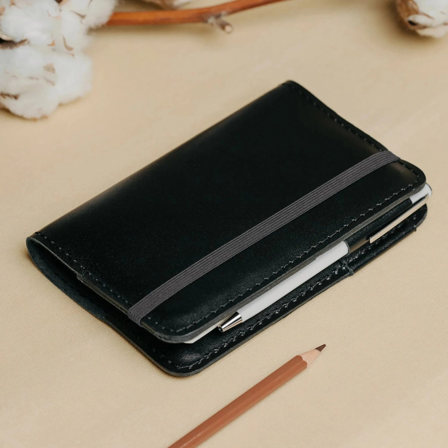 Leather Notebook cover A6, A5, B5, B6, A4 | Black - Wenderfarer