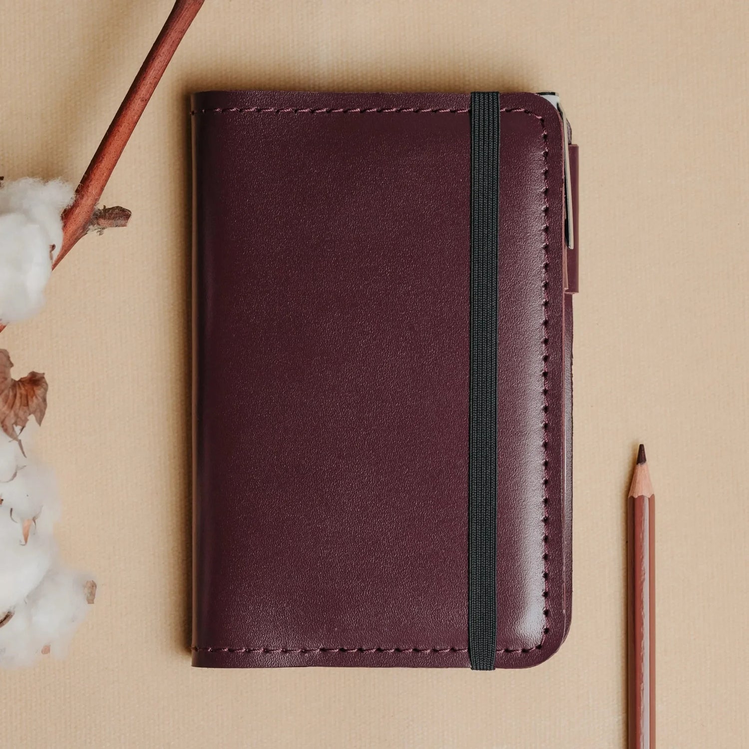 Leather Notebook cover A6, A5, B5, B6, A4 | Burgundy - Wenderfarer