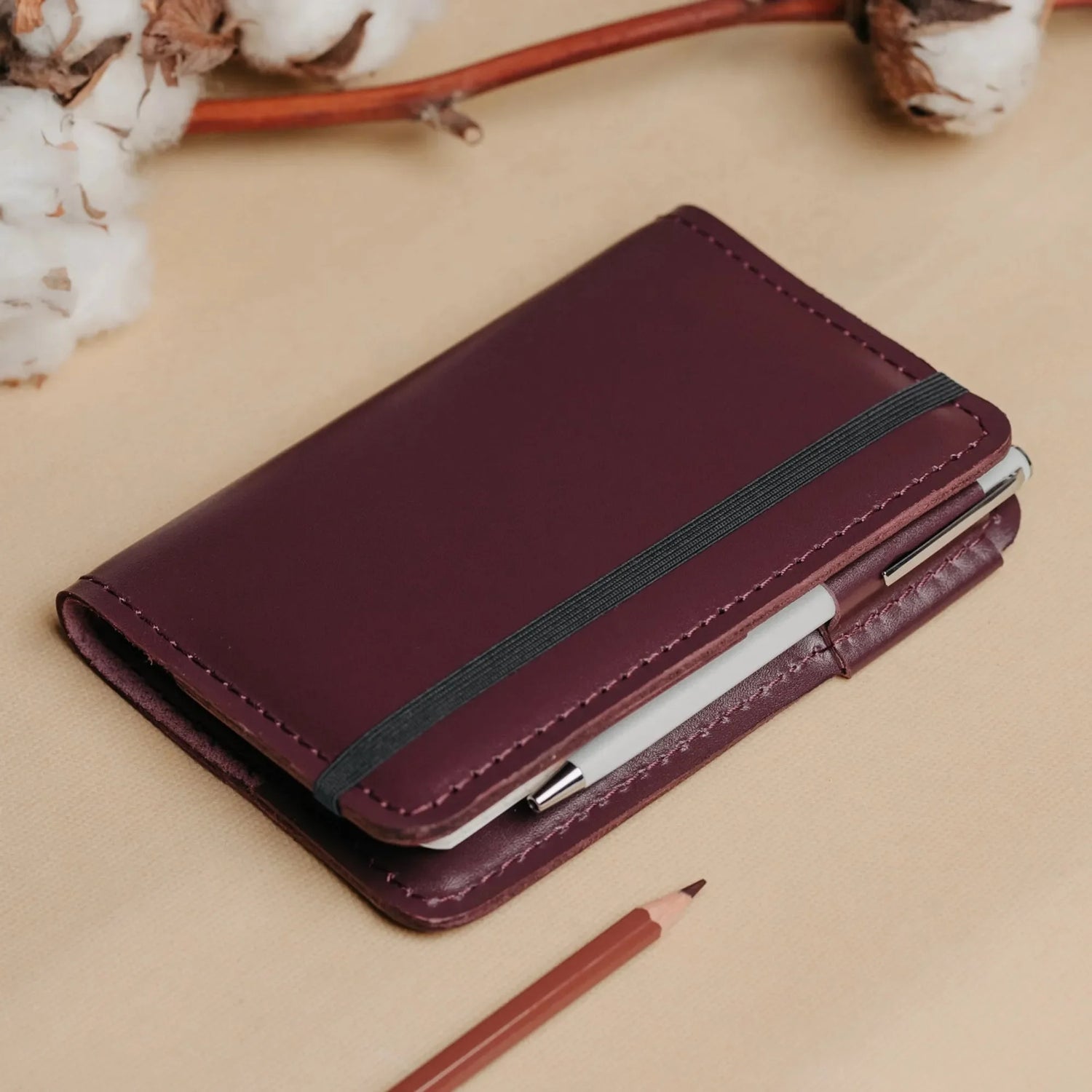 Leather Notebook cover A6, A5, B5, B6, A4 | Burgundy - Wenderfarer