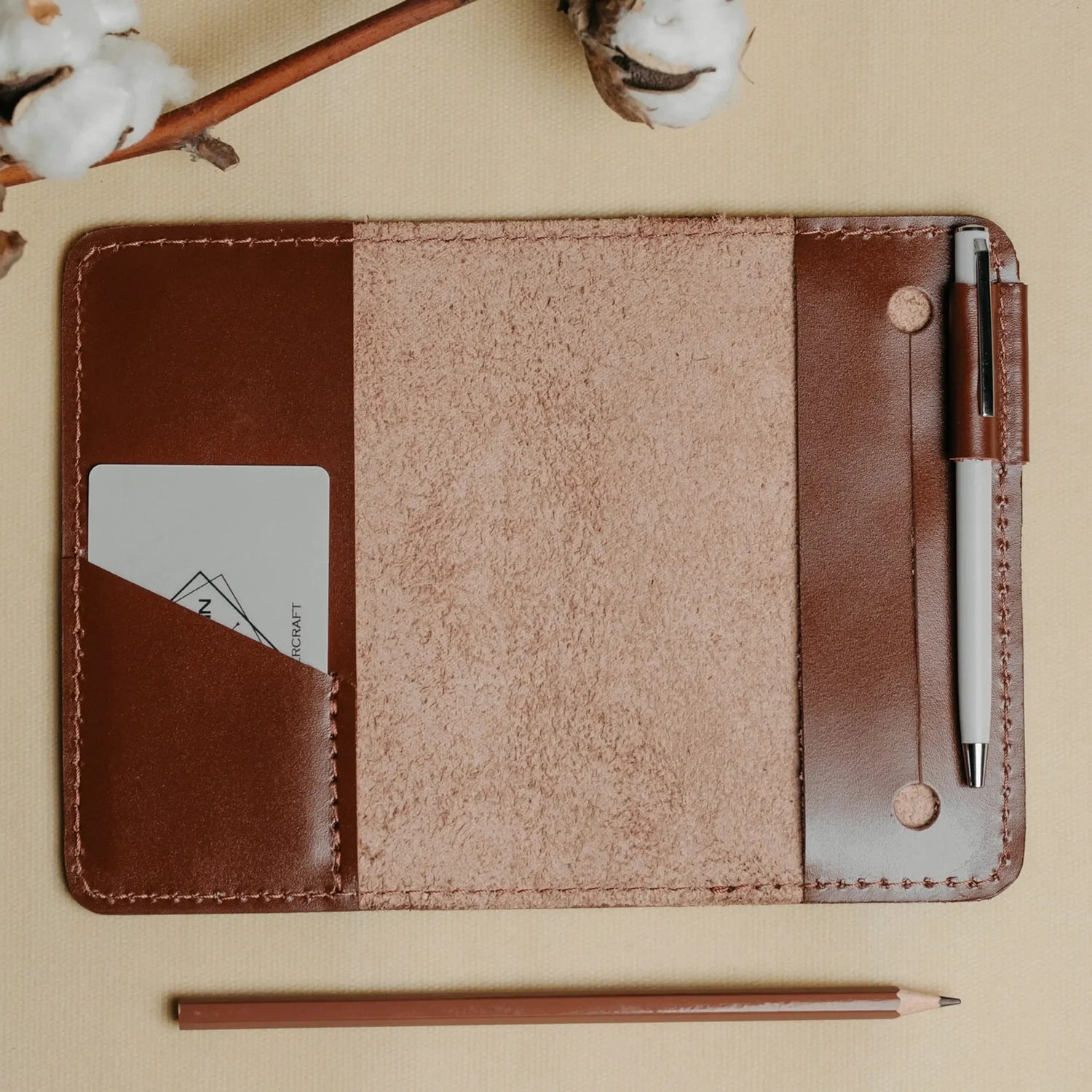Leather Notebook cover A6, A5, B5, B6, A4 | Cognac - Wenderfarer