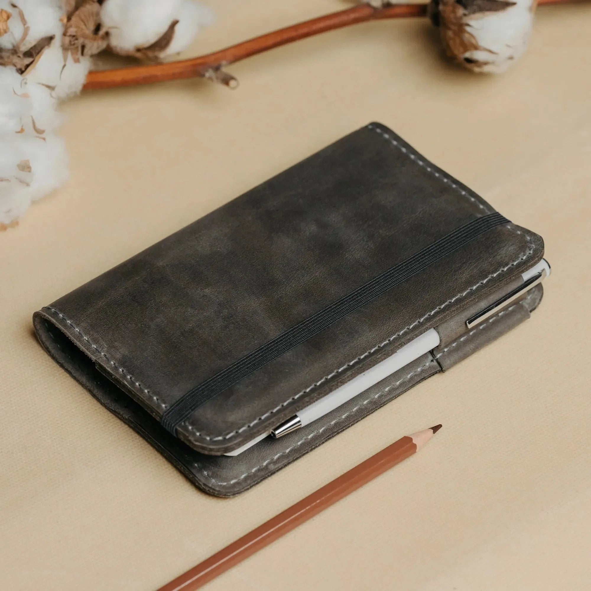Distressed Leather Notebook cover B6, B5