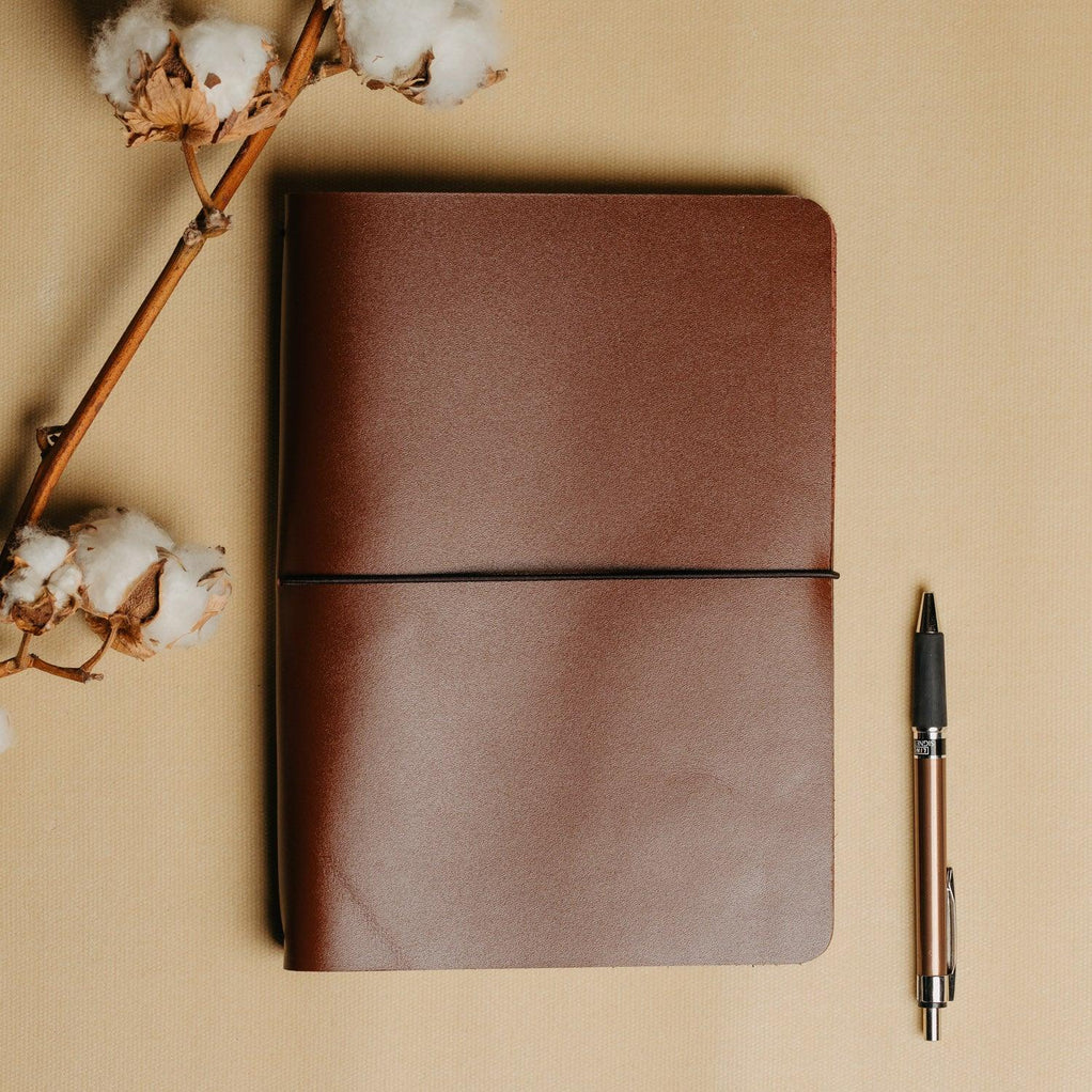 Refillable Leather Cover for Journals & Notebooks – A5, A6
