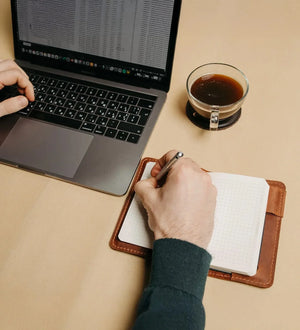 Distressed Leather Notebook cover B6, B5