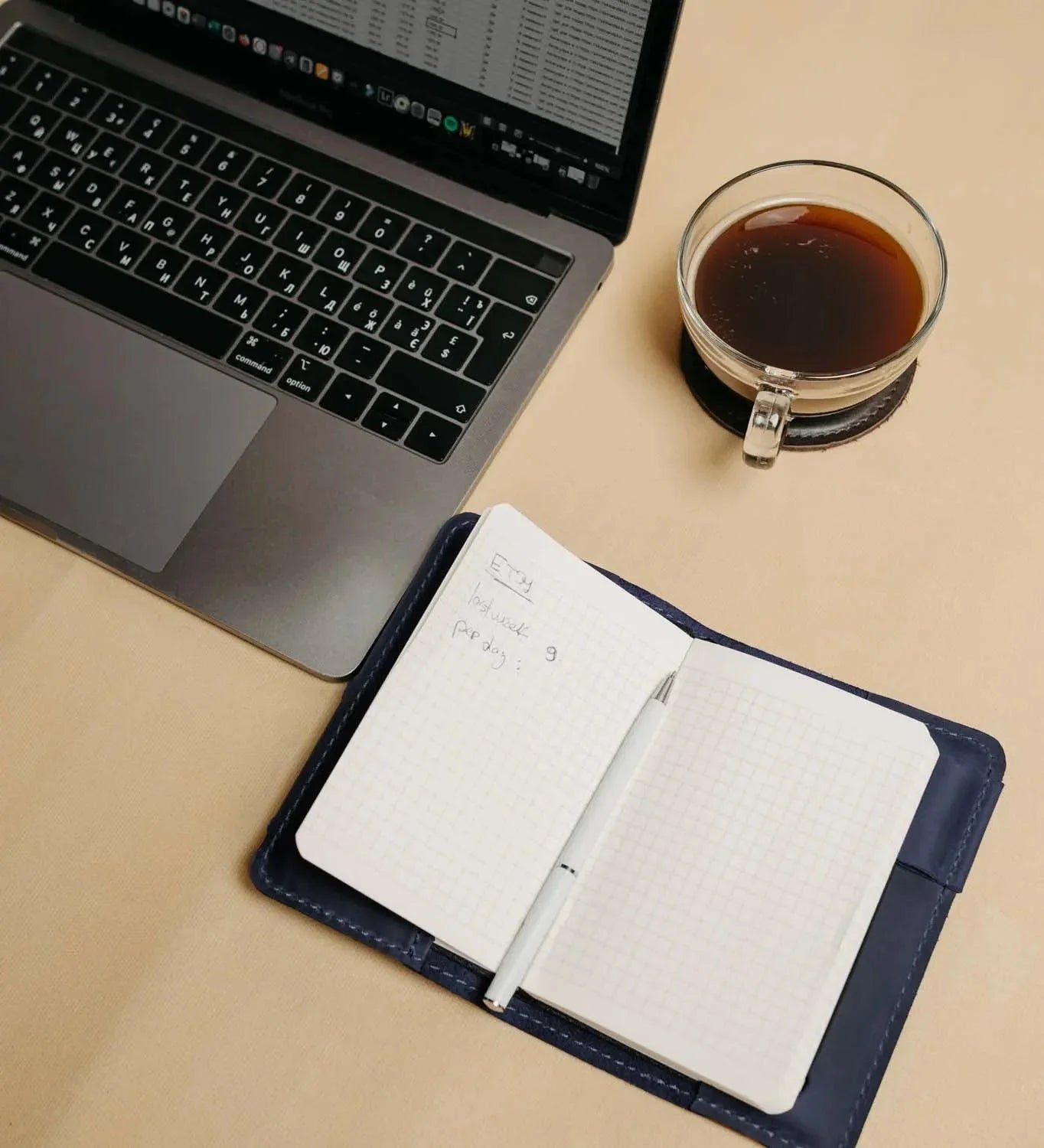 Distressed Leather Notebook cover B6, B5