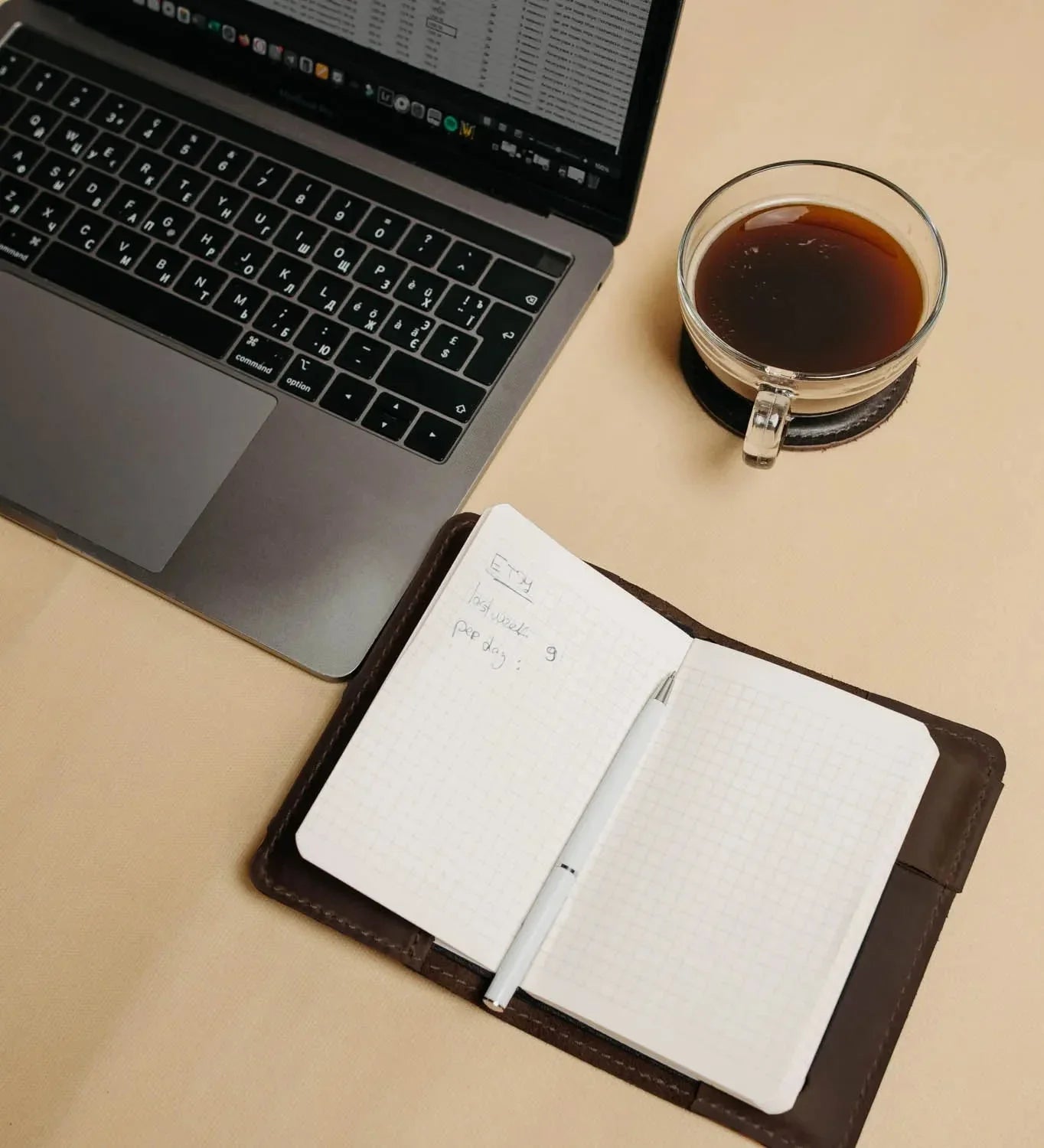 Distressed Leather Notebook cover B6, B5