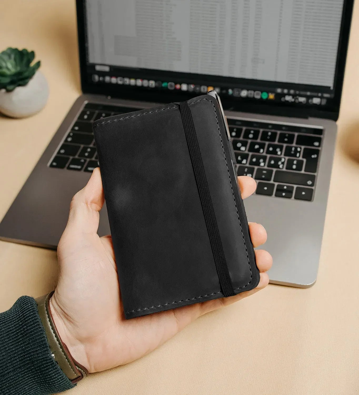 Distressed Leather Notebook cover B6, B5