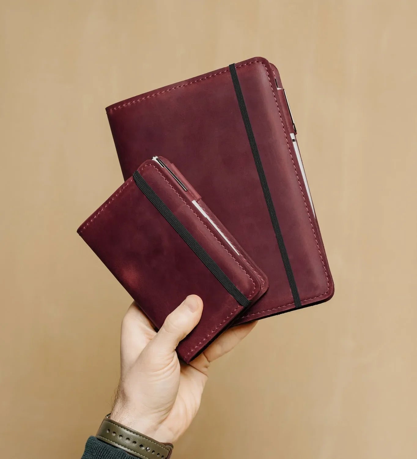 Distressed Leather Notebook cover B6, B5