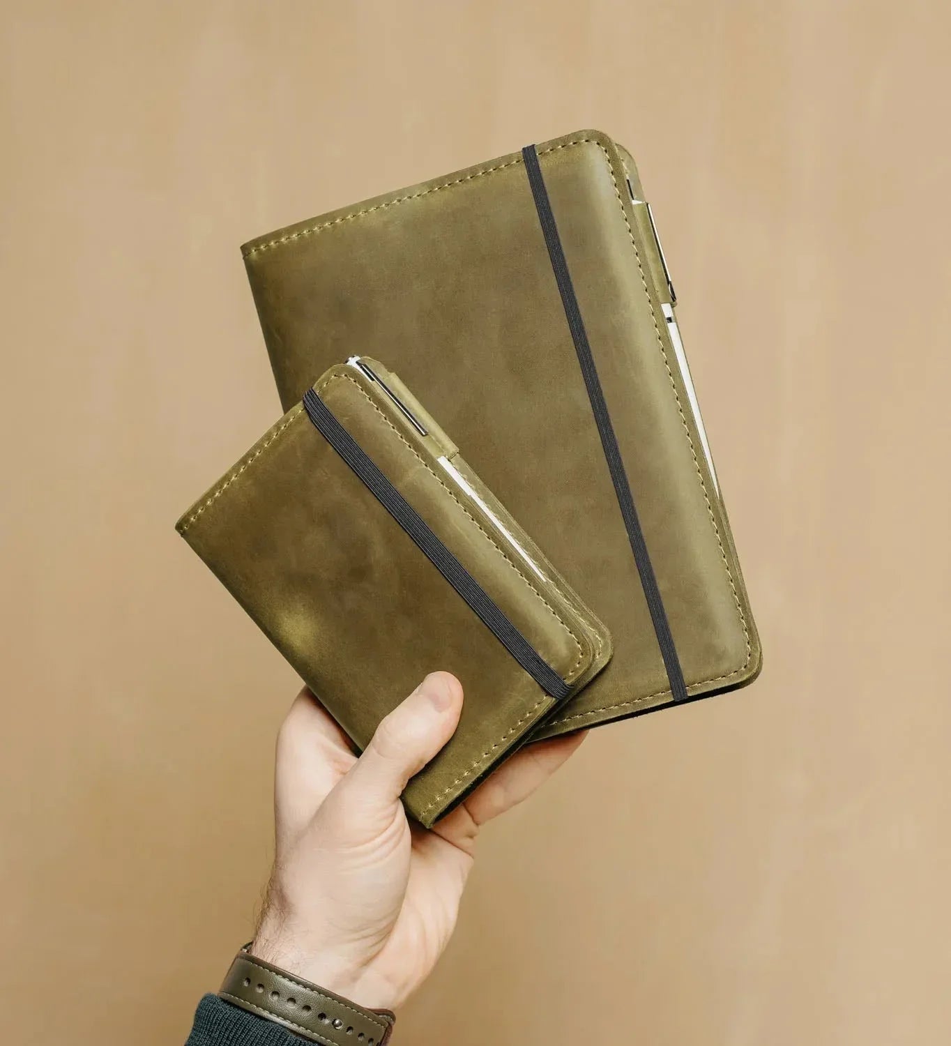 Distressed Leather Notebook cover B6, B5