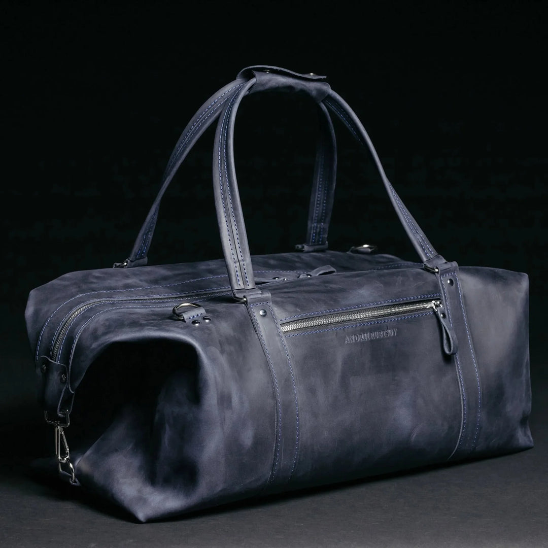 Handmade Distressed Leather Duffel – Travel Bag for Men | Stout M/L