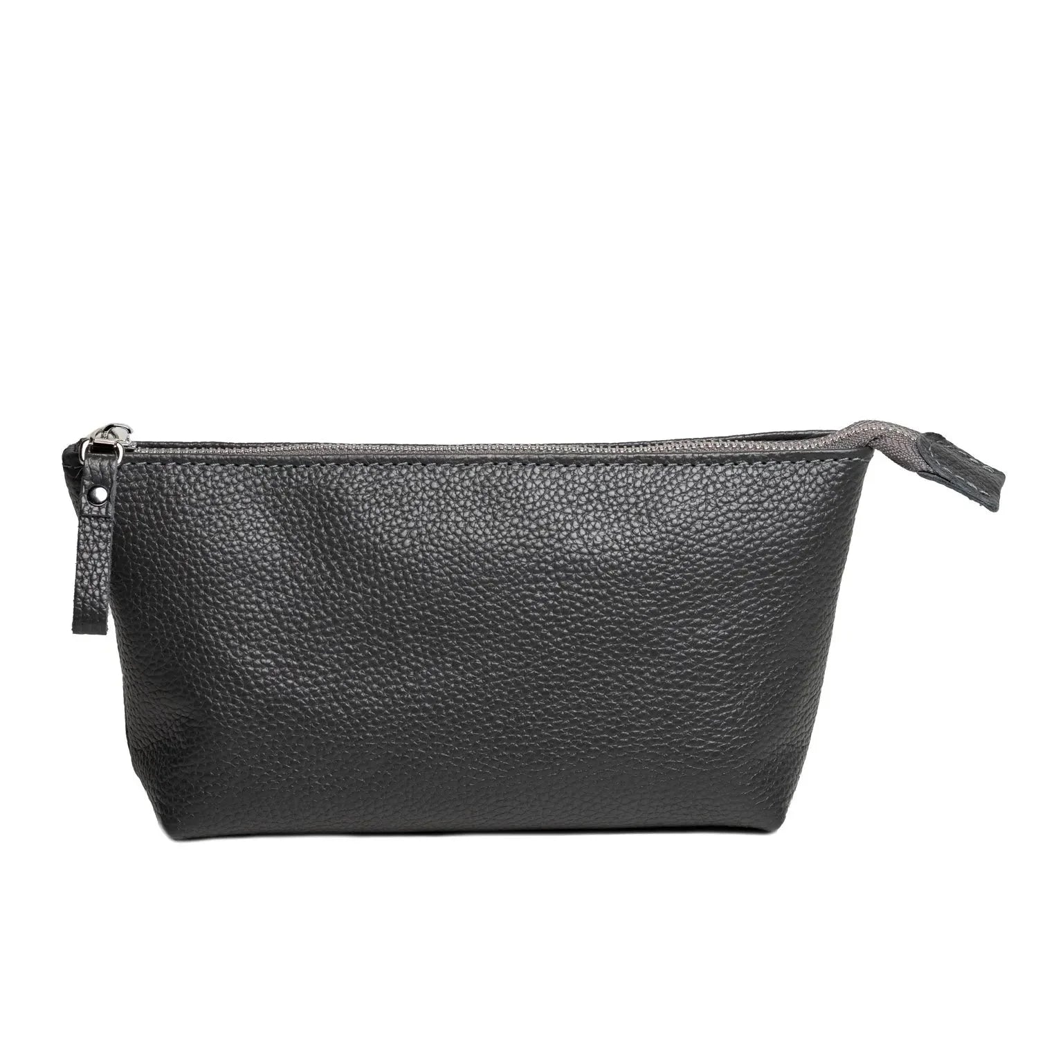 Grainy Leather Cosmetic Bag – Zippered Travel Pouch for Women | Allure