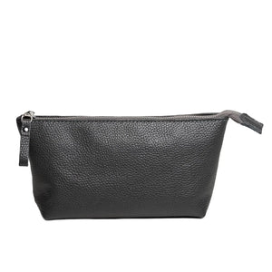 Grainy Leather Cosmetic Bag – Zippered Travel Pouch for Women | Allure