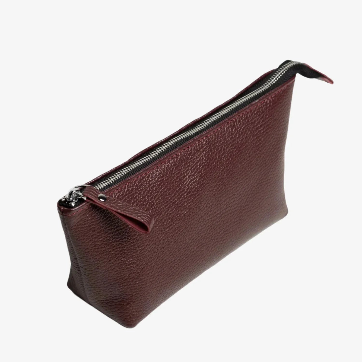 Grainy Leather Cosmetic Bag – Zippered Travel Pouch for Women | Allure