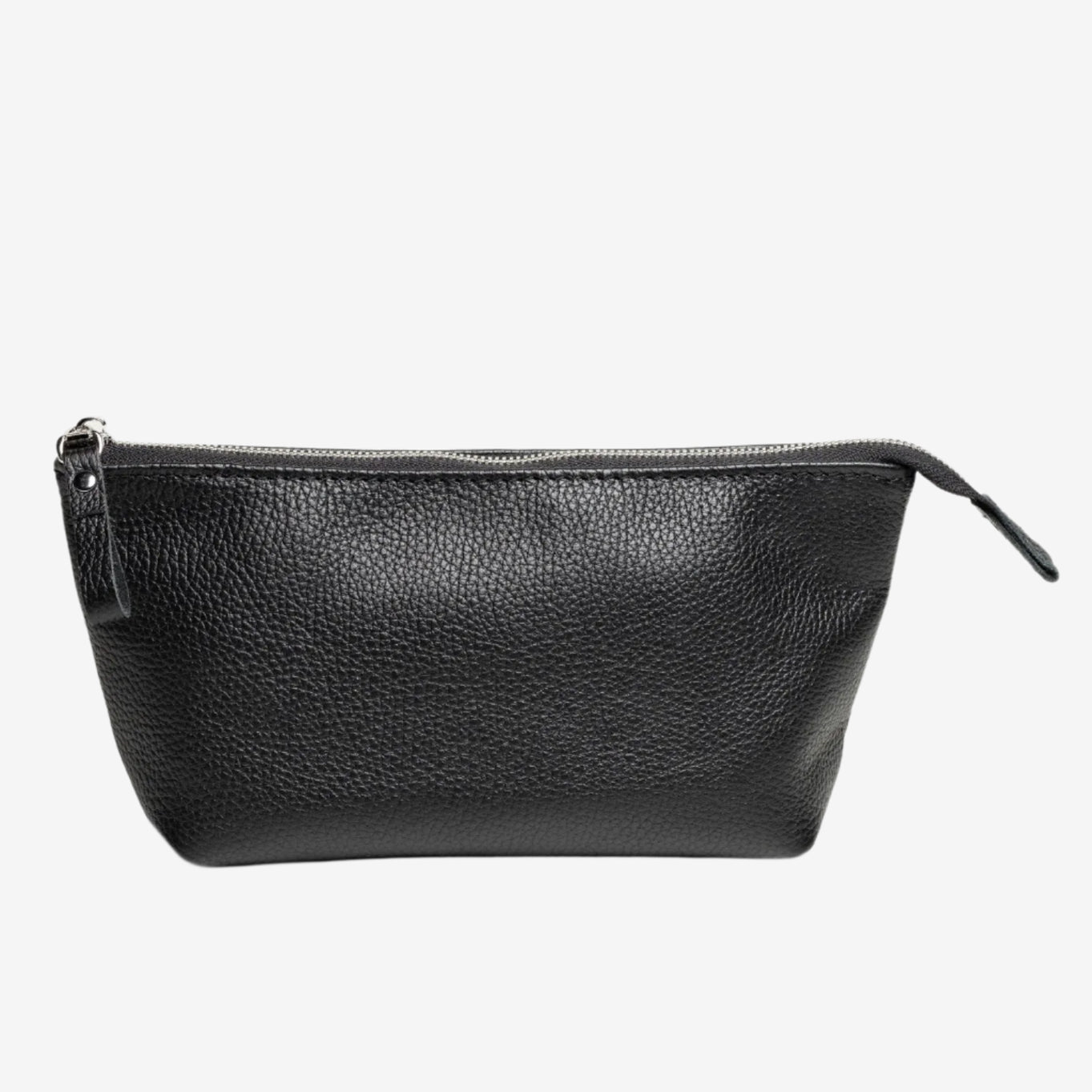 Full grain Leather Makeup Bag - Allure | Graini Black - Wenderfarer